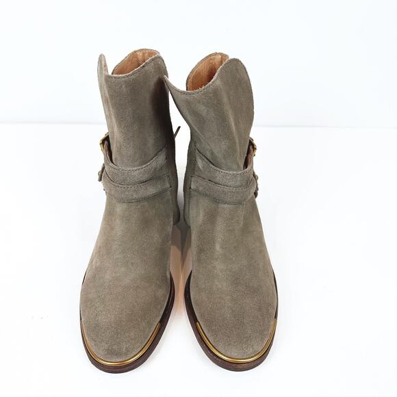 UGG Kelby Suede Ankle Harness Western Biker Moto Boots Womens Size 5 - Picture 5 of 10